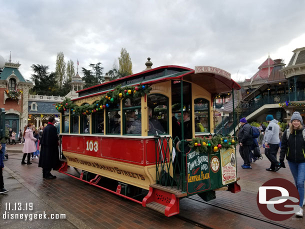 The horse drawn street car was boarding but I thought for my first trip up the street I should walk to see it fully.