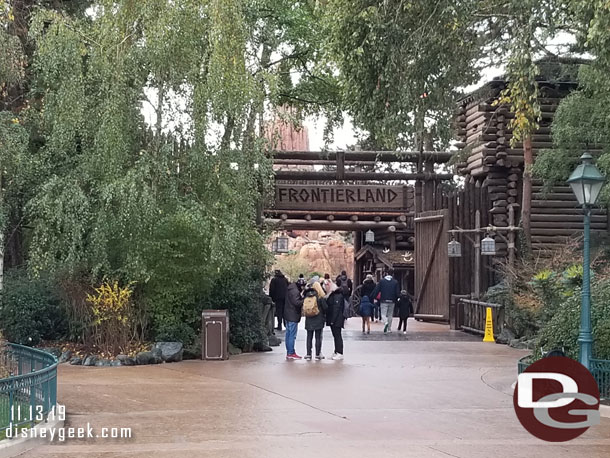 Passing by Frontierland.