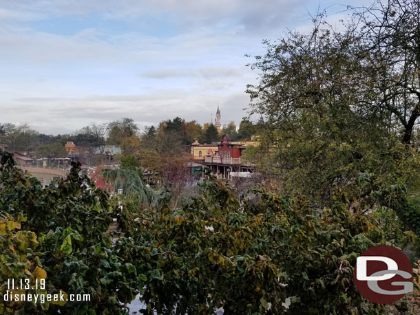 The view of Frontierland from the front porch.