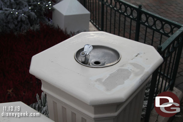 The drinking fountain looks like it has seen better days.. plus it was not really working.