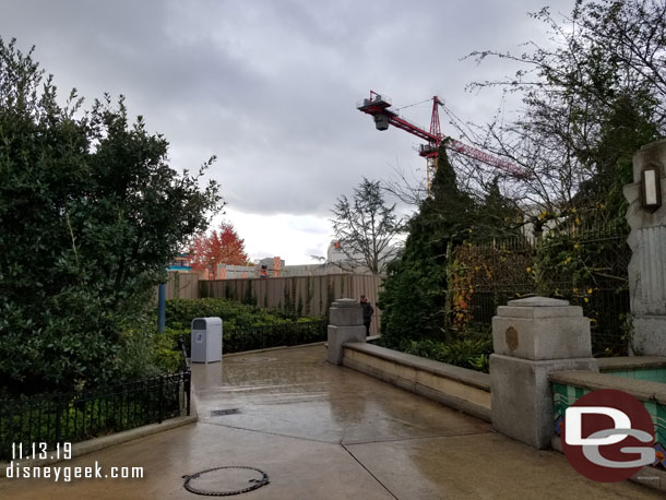 The Paris Avenger's Campus is rising up behind the construction walls.