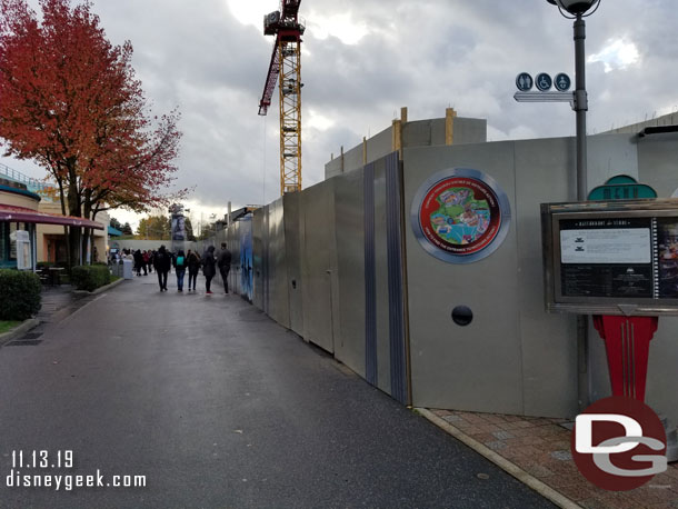 Restrooms and one restaurant area all that is open over here.