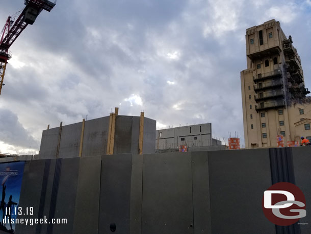 The Spider-man attraction walls.