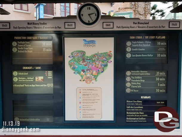 Walt Disney Studios Park wait times at 2:28pm