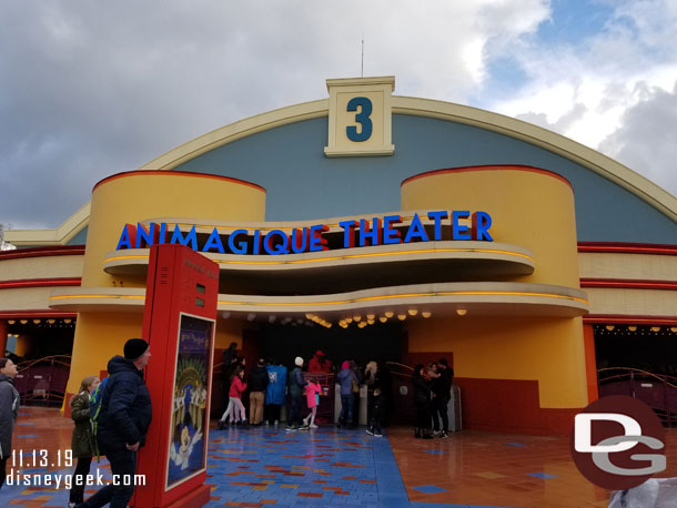 It is held performed in the Animagique Theater a handful of times a day.