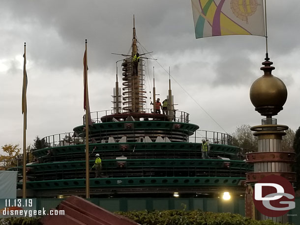 Renovation work on the Autopia is wrapping up. It reopens in December.