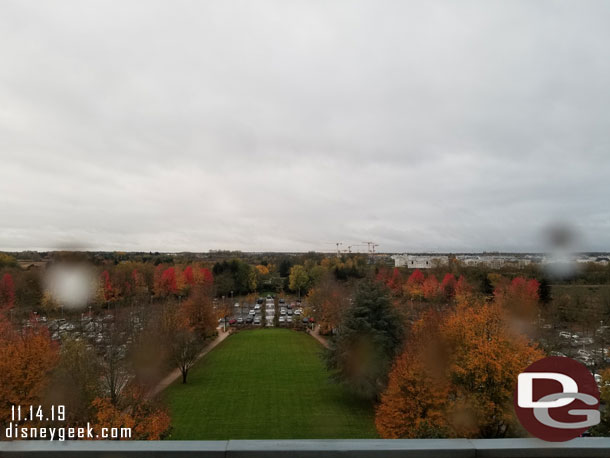 The view from our room as we let the rain pass through before heading out.