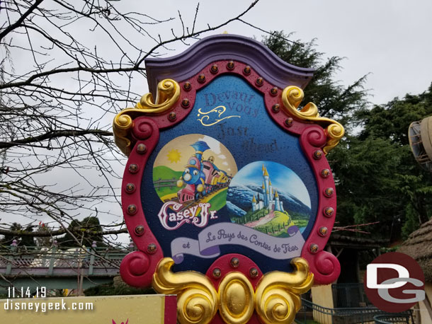 Took a look at the storybook boats and they were still wet to sit in so headed to Casey Jr.