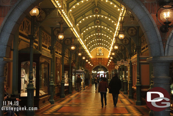 Passing through the Discovery Arcade