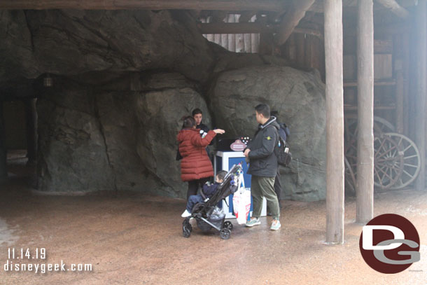 A guest relations podium in Frontierland.  