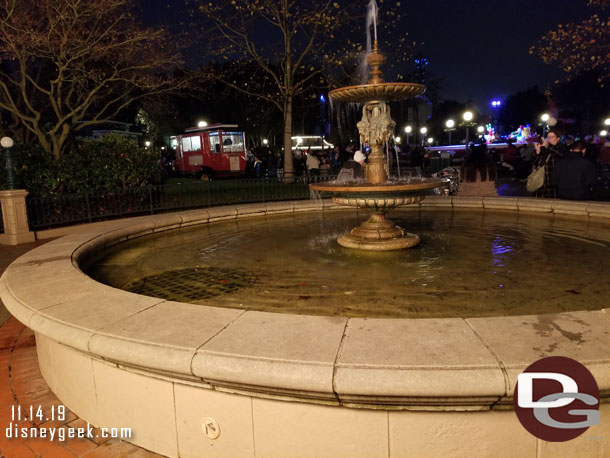 Noticed an interesting sign on the fountain.