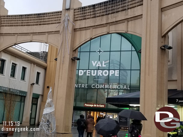 We took the RER A one stop to Val D'Europe and then walked a block from the train station to this large mall.