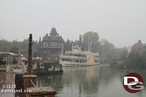 The Molly Brown returning to port during the snow.