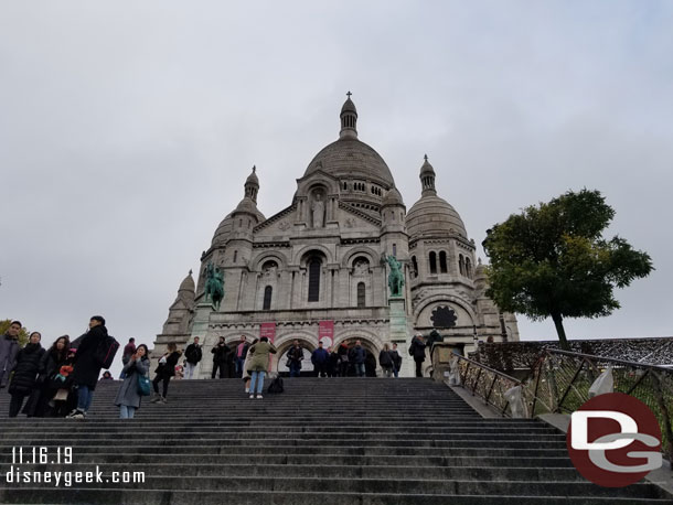 There are still more stairs to climb to reach the top.