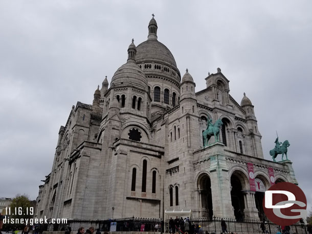 Looking up at Sacré-Cœur Basilica