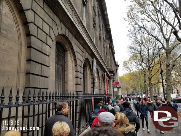 11:36am - In line for Sainte Chapelle