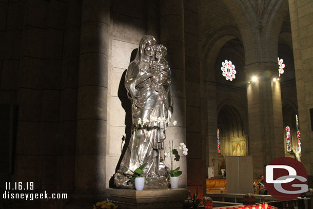 Solid silver statue of the Blessed Virgin and child (Paul Brunet)