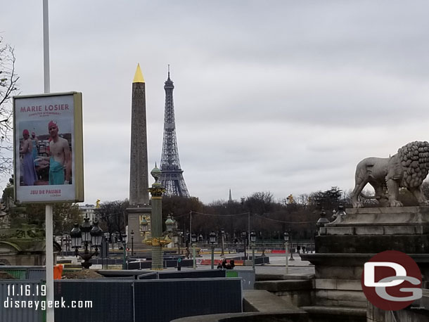 We still ended up at the dead end/closed gates by Place de la Concorde.