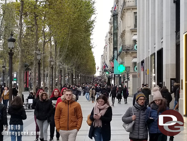 Continued to walk up the Champs-Elysees