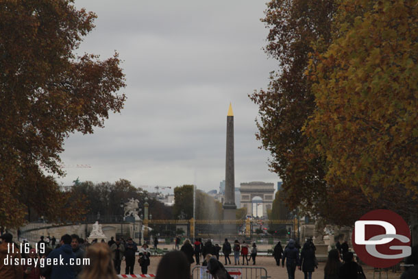 We planned to walk to the Egyptian Obelisk but there were barriers with notes ahead.