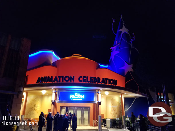 Frozen A Musical Invitation officially opens tomorrow in the Animation Celebration.