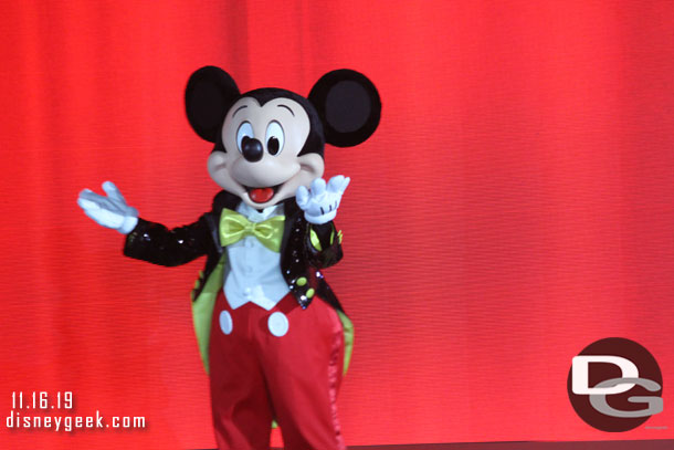 Mickey arrives and is pleasantly surprised.