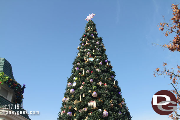 A closer look at the Christmas tree in Town Square.