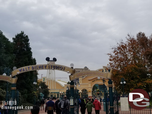 Making my way to the Walt Disney Studios Park