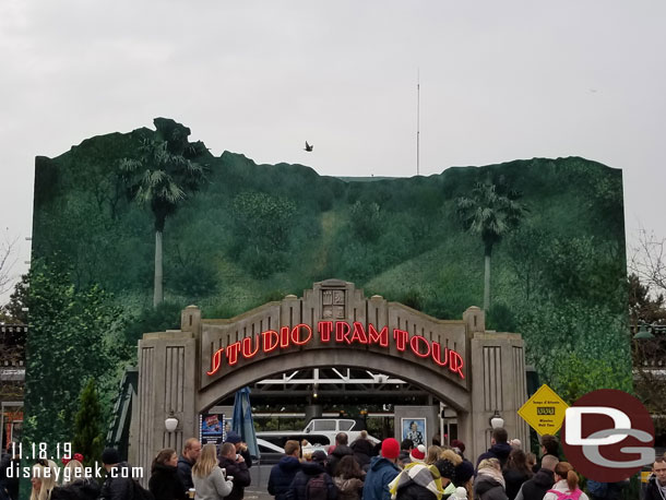 Decided to visit the Studio Tram Tour since it closes in January to be redone with a Cars theme.  It had not opened for the morning yet. So we had to wait a couple minutes for them to open the queue.