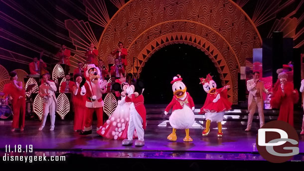 During the curtain call the cast surprised Mickey by singing him Happy Birthday. He turned 91 today (as did Minnie).