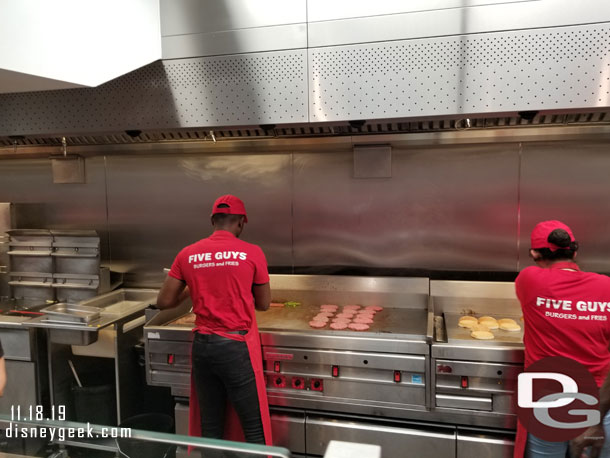 It is an open kitchen so you can watch your meal being prepared.