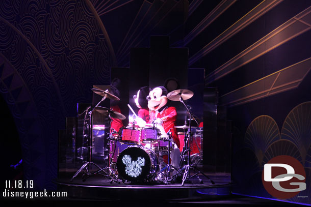 Mickey on drums