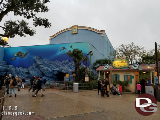 The Crush Coaster had a 50 minute wait this evening.