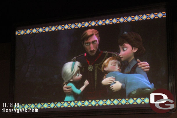 A brief video showing an overview of the Frozen story was shown.