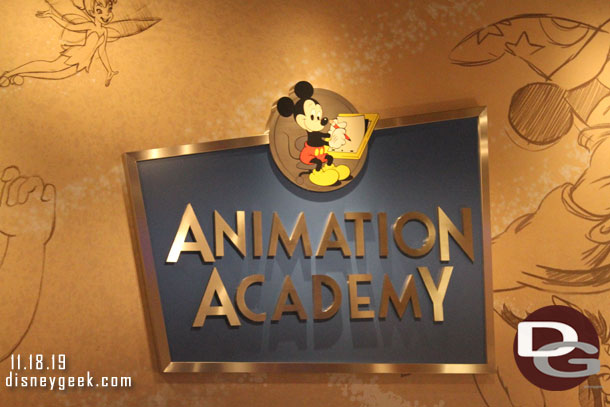 The show exits to the Animation Academy space.