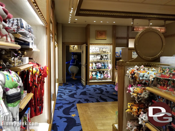 At the far side of the store you can see into the room where Donald was meeting guests.