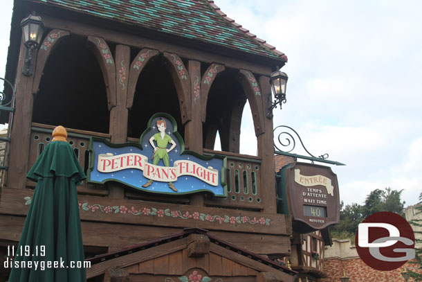 Decided to visit Peter Pan and use a Hotel Fastpass to skip the 40 min wait.