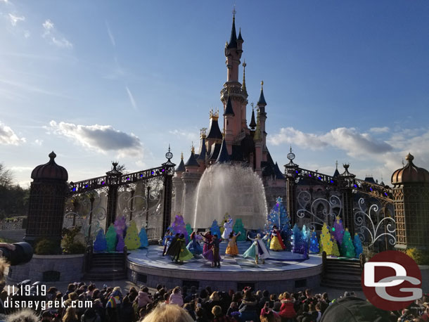 The Castle Fountains are used for the finale.