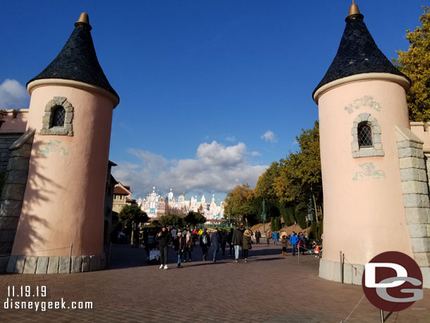 Making my way into Fantasyland after the show.