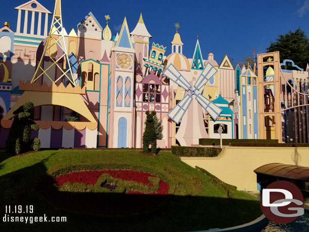 The it's a small world facade.