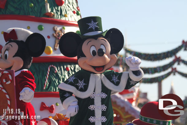 Mickey Mouse on the lead float.