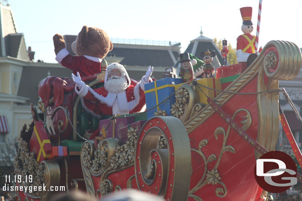 Santa Claus closing out the parade.