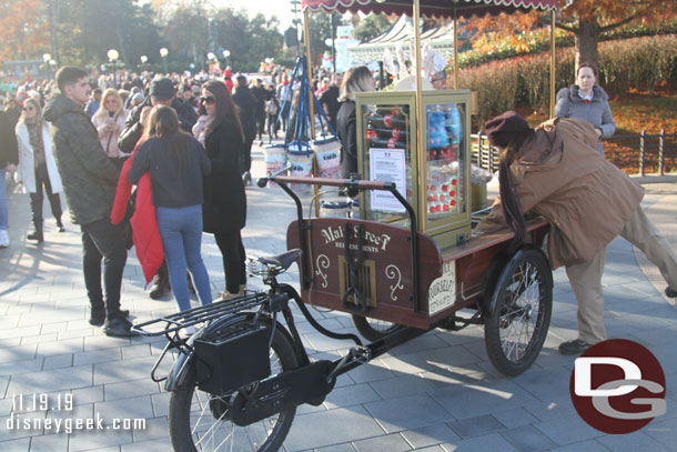 Main Street Refreshment cart preparing to roll out to the street once the parade is done.