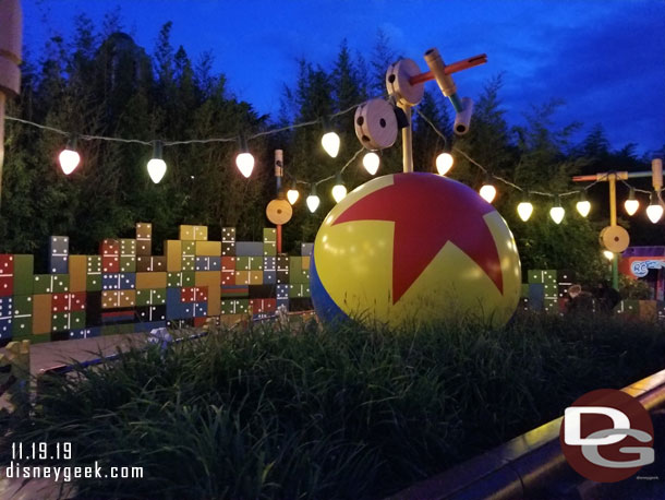 Pixar Ball and domino wall.