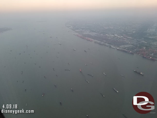 Looking south toward the Yellow Sea over the Yangtze River