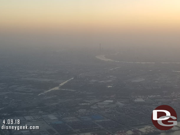 Looking out towards Downtown, Disney is to the left in this picture closer to the airport than Downtown.