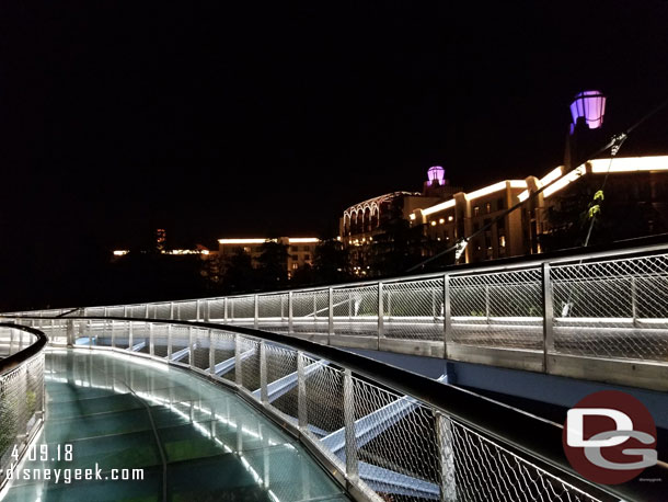 There was a pedestrian bridge then one for bikes and support vehicles.