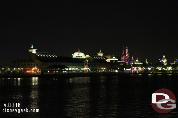 Looking toward Disneytown and beyond the park.