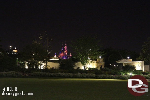 Looking toward  the castle from near Lumiere's Kitchen 