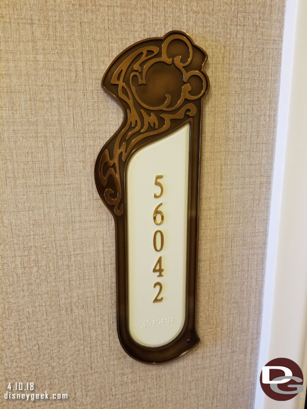 Room number signs.